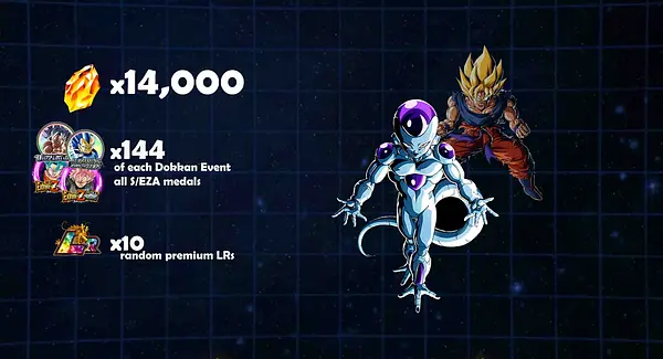 14,000 Dragon stones + Dokkan Awakening medals account (Global)